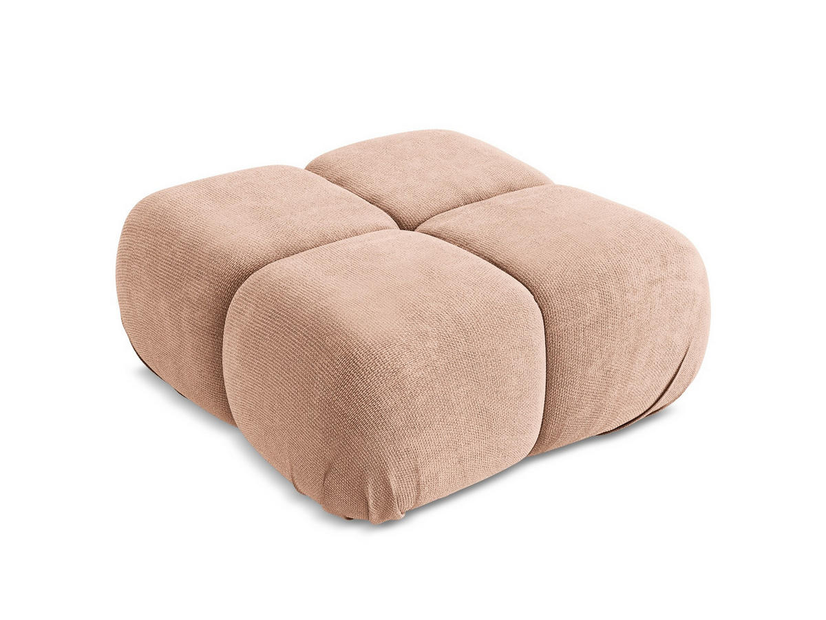 POUF Chenille Stoff Pink - Pink/Koralle, Kunststoff/Textil (95/41/95cm) - Makamii