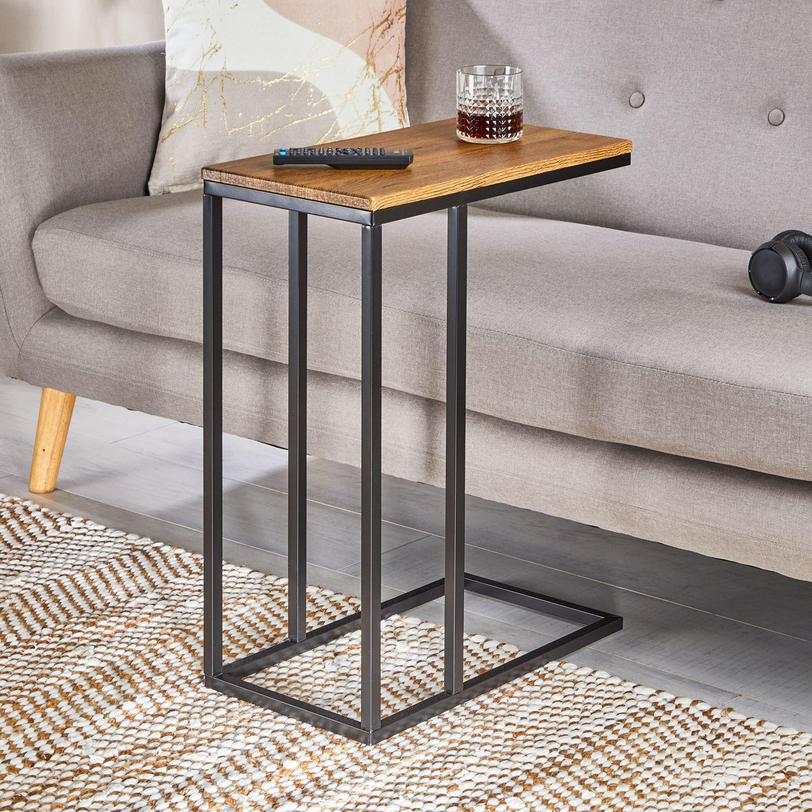 BEISTELLTISCH DEBORA - Dunkelbraun/Schwarz, Holzwerkstoff (26/46/61cm) - IDIMEX