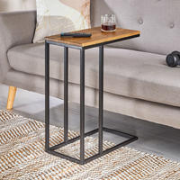 BEISTELLTISCH DEBORA - Dunkelbraun/Schwarz, Holzwerkstoff (26/46/61cm) - IDIMEX