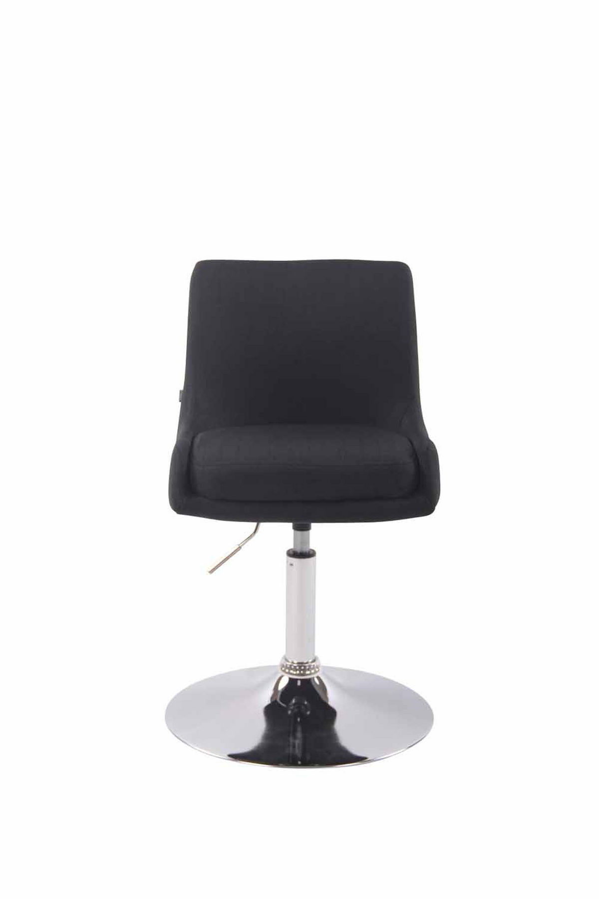 DREHSTUHL Stoff schwarz - Chromfarben/Schwarz, Textil/Metall (43/71/50cm) - CLP