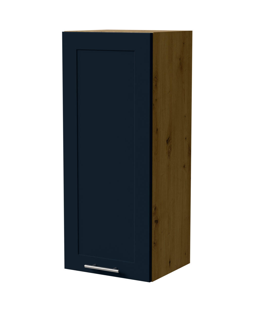 HÄNGESCHRANK Oslo W4/40 Eiche Artisan / Indigo Matt 40 / 32,5 / 96cm - Eiche Artisan/Dunkelblau, Holz/Holzwerkstoff (40/96/32.5cm) - Feldmann-Wohnen