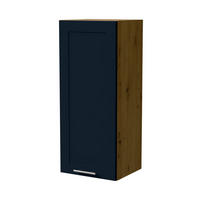 HÄNGESCHRANK Oslo W4/40 Eiche Artisan / Indigo Matt 40 / 32,5 / 96cm - Eiche Artisan/Dunkelblau, Holz/Holzwerkstoff (40/96/32.5cm) - Feldmann-Wohnen