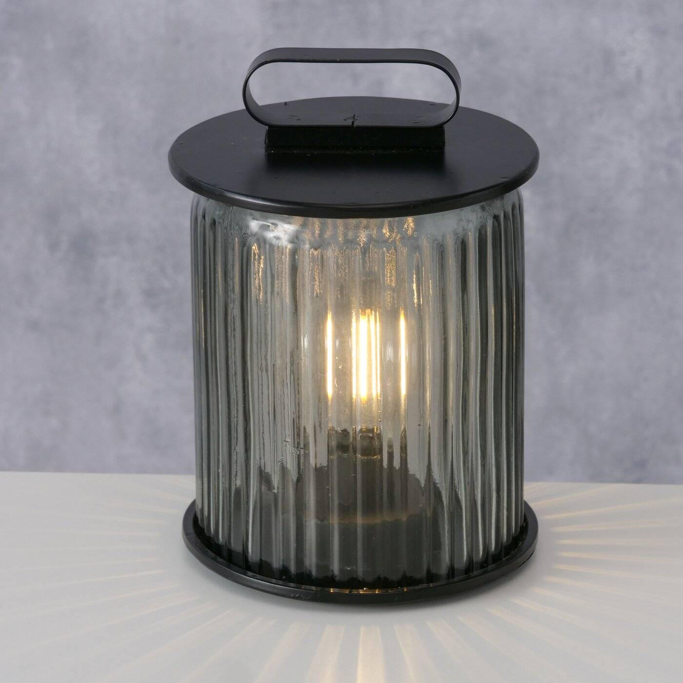 LATERNE Spargo - Schwarz, Metall (13/18/13cm) - Boltze Home
