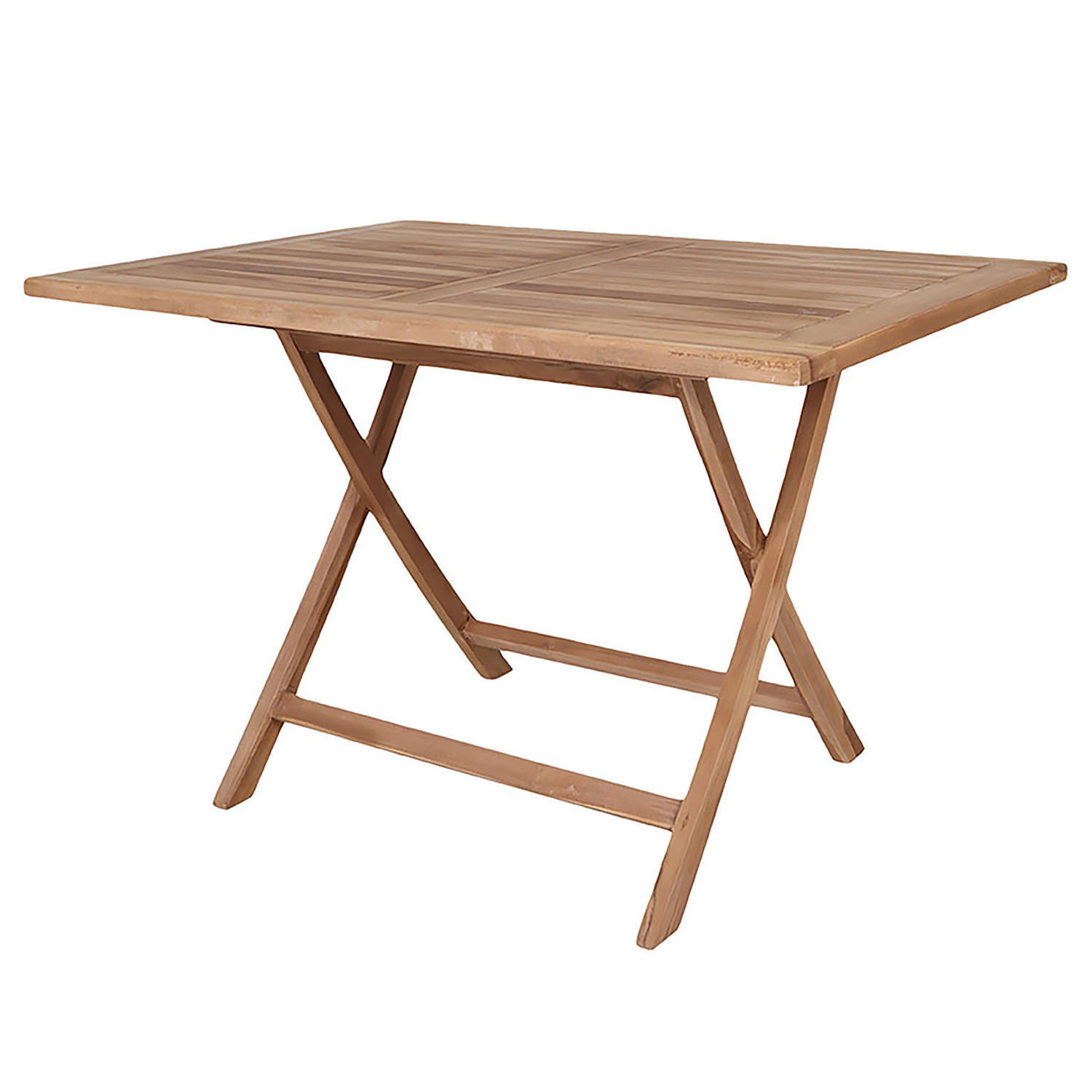 GARTENKLAPPTISCH - Teakholz - Braun - Braun, Holz (120/80/75cm) - home24
