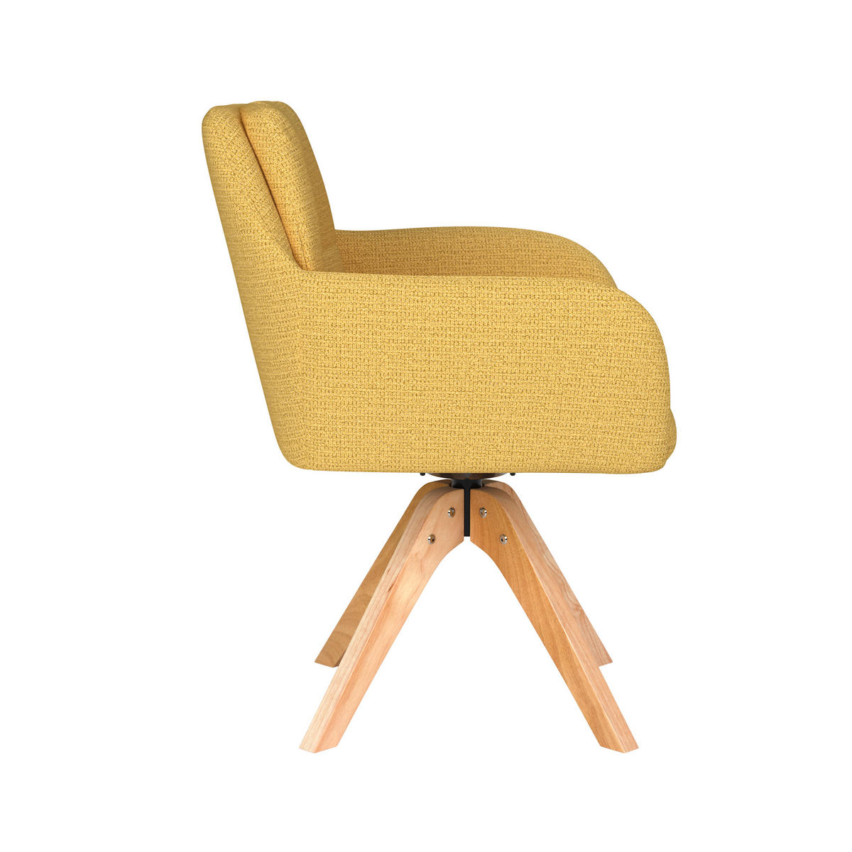 ESSZIMMERSTUHL Pete - Gelb - 62/63/85 cm - Gelb, Textil (63/85/62cm)