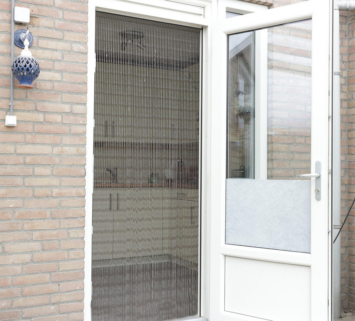 PERLENVORHANG - Robin - 90x220 cm - Grau / Taupe - Grau, Kunststoff (90/220cm) - IVOL