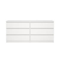 KOMMODE, Naia, Weiß, Holzwerkstoff, 154 x 50 x 71 cm - Weiß, Holzwerkstoff (154/71/50cm) - ebuy24