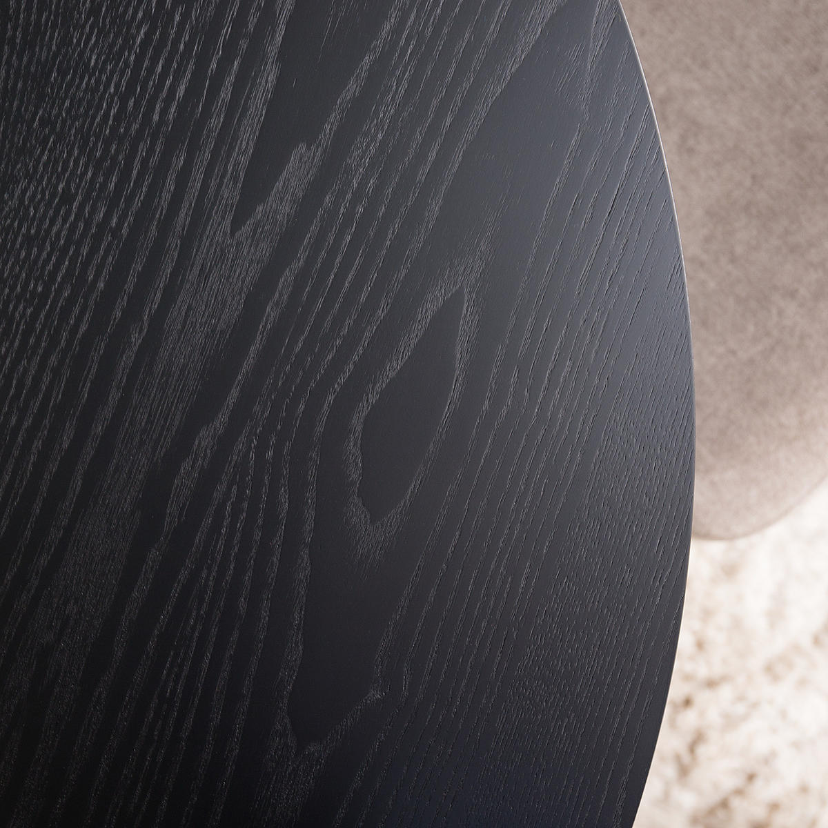 ESSTISCH - Eiche - Eichefarben/Schwarz, Holzwerkstoff/Metall (100/100/75cm) - home24