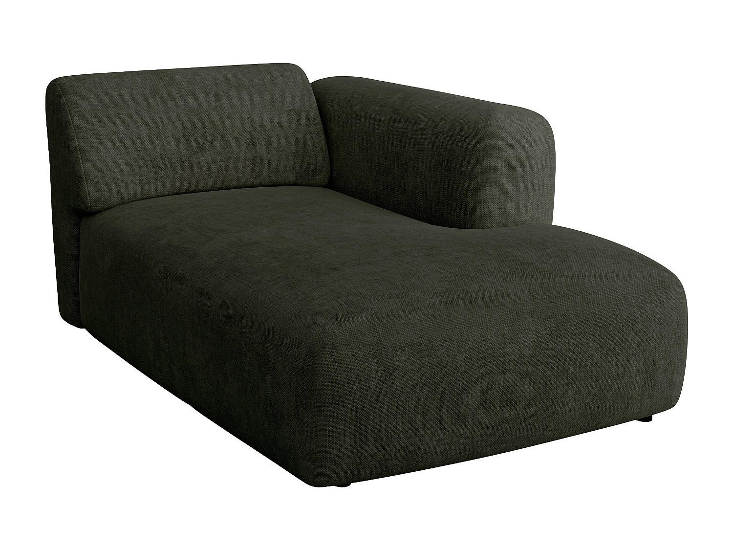 RECAMIERE ohne Schlaffunktion - 1 Person - stoff - grün Pogni - Grün, Textil (108/73/163cm) - Vente-Unique