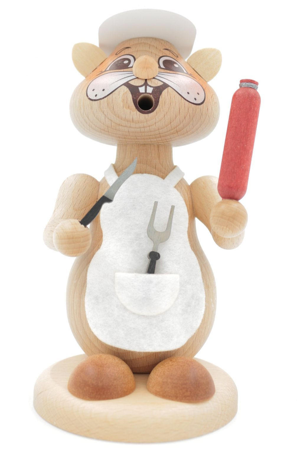 RAUCHFIGUR Hamster Fleischer 18 cm - Multicolor, Holz (12/18/0.1cm)