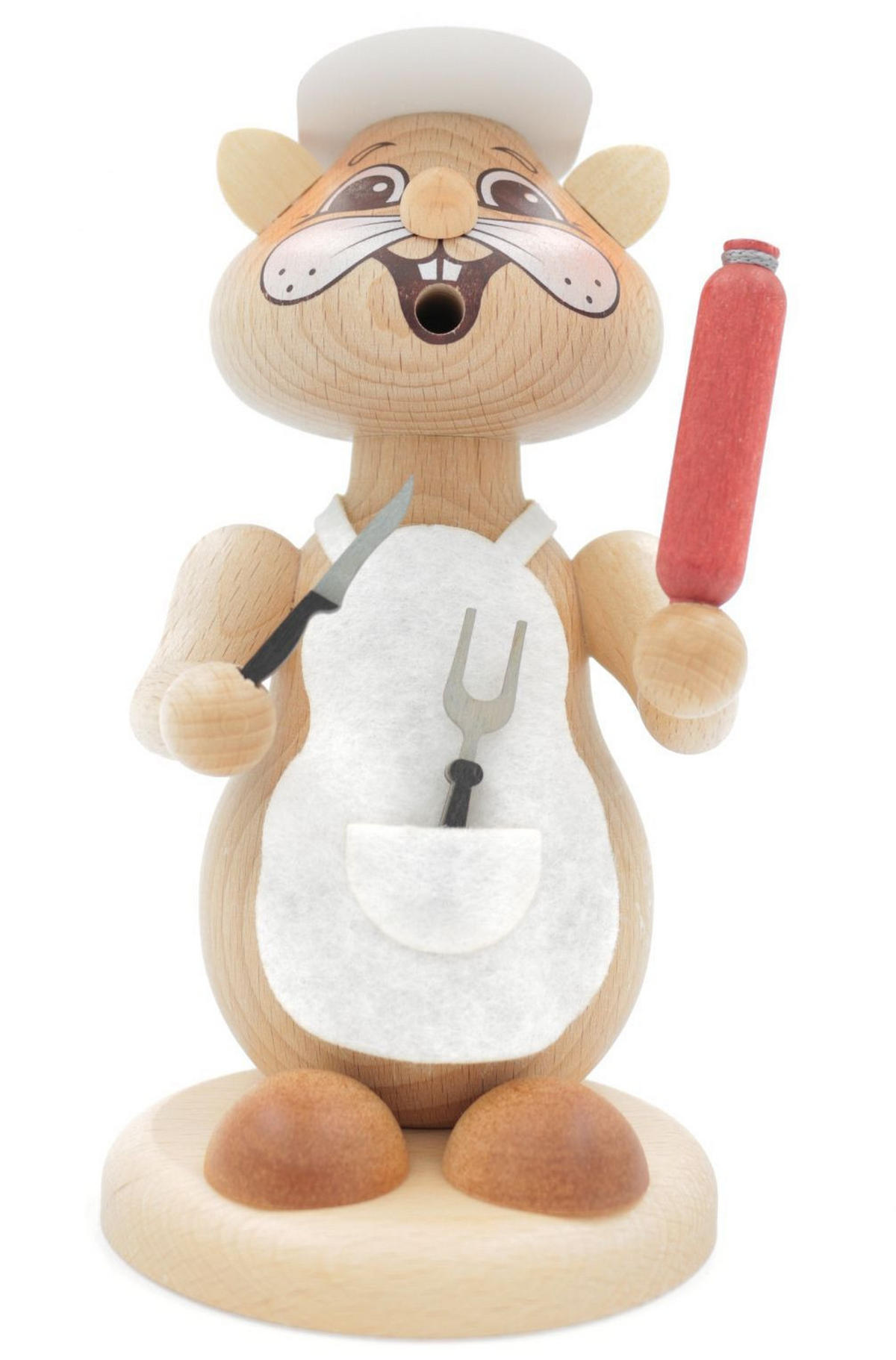 RAUCHFIGUR Hamster Fleischer 18 cm - Multicolor, Holz (12/18/0.1cm)