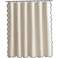 DUSCHVORHANG, beige, Leinenoptik, 90 x 180 cm - Weiß, Textil (180/90cm)