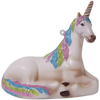 CHRISTBAUMSCHMUCK Einhorn Mehrfarbig 10cm (Glas / 1 Stk.) - Multicolor, Glas (5/10/9cm) - Krebs Glas Lauscha