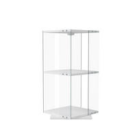 DREHVITRINE 360° Glasvitrine weiß mit RGB LED, 2 Etagen - Weiß, Glas (38/82/38cm) - SHOPENTRA