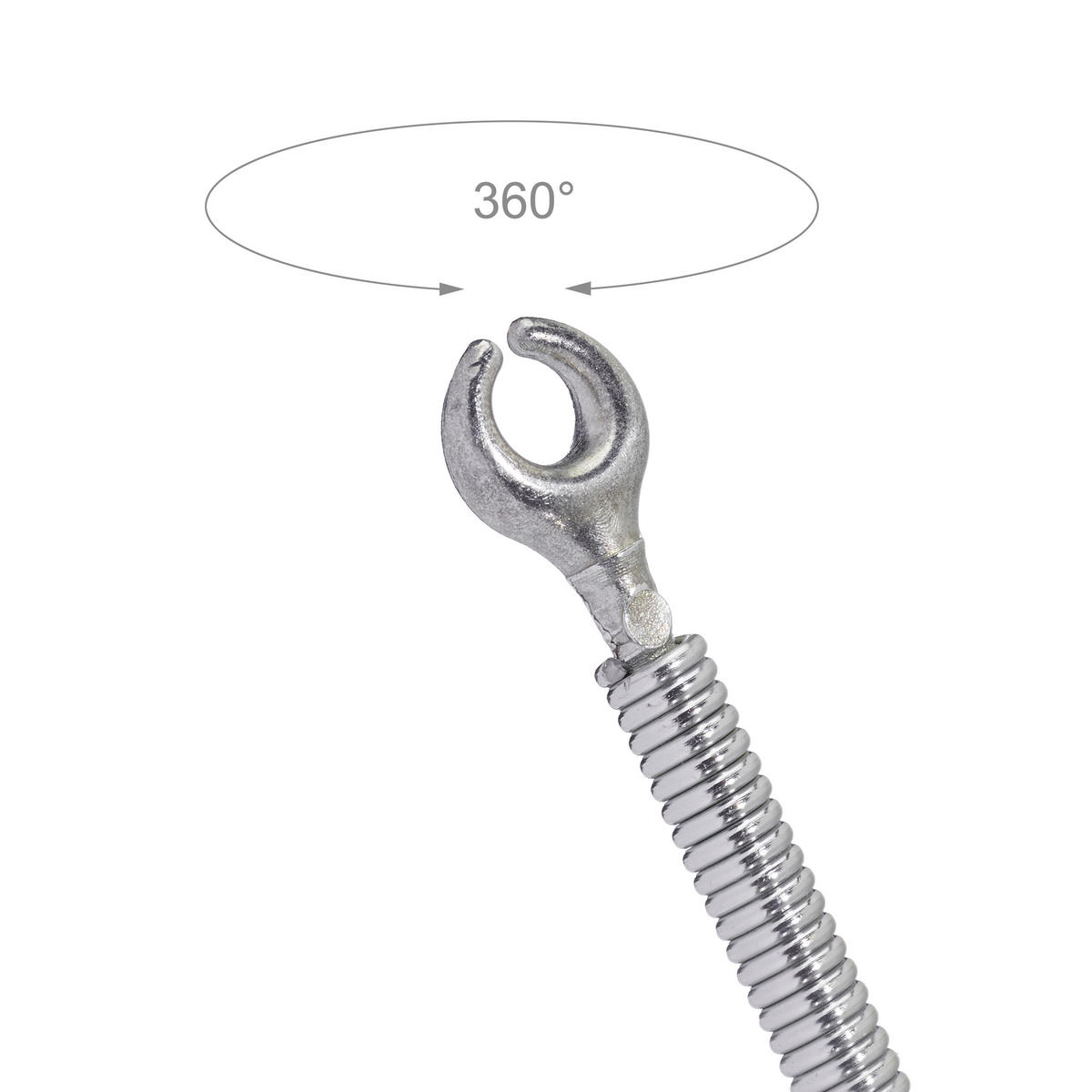ROHRREINIGUNGSSPIRALE - Silberfarben, Holz/Metall (1500/17/3cm) - Relaxdays