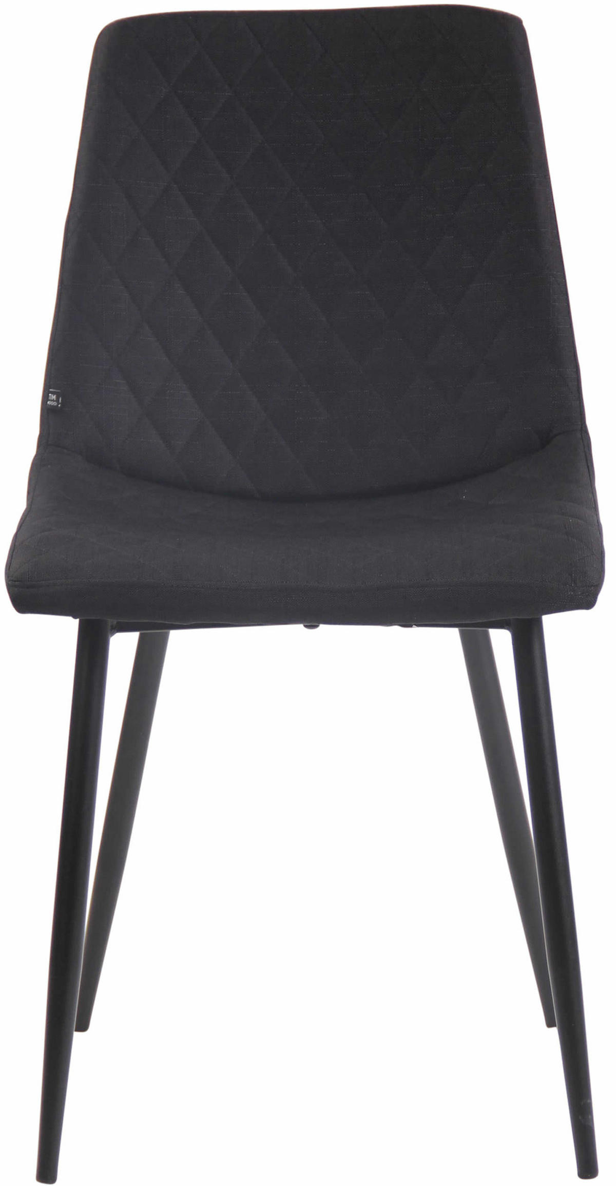 STUHL 4er Set Stoff schwarz - Schwarz, Textil/Metall (45/83/57cm) - CLP
