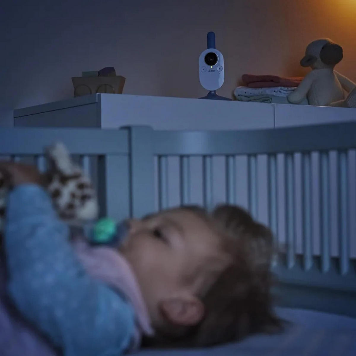 BABYPHONE Video Monitor 2,7 Zoll Nachtsicht 300 m Reichweite FHSS Technologie ECO Modus Weiß - Weiß, Kunststoff - Philips
