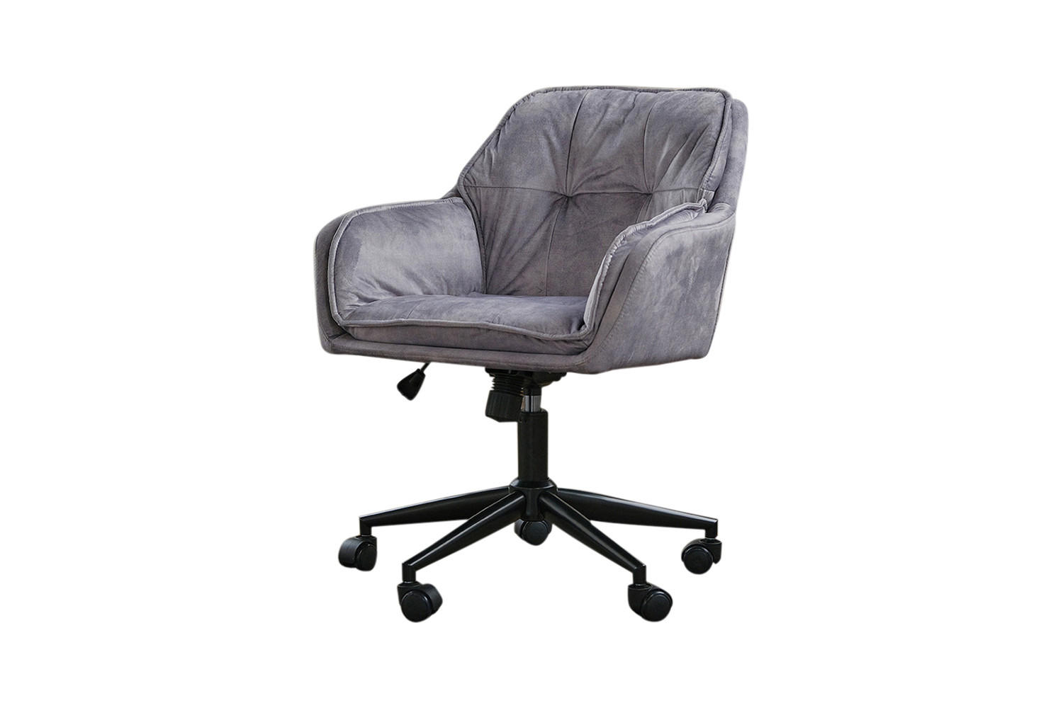 BÜROSTUHL TERRY Grau Velvet - Grau, Textil (63/83/66cm) - KAWOLA