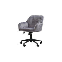 BÜROSTUHL TERRY Grau Velvet - Grau, Textil (63/83/66cm) - KAWOLA