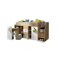 HOCHBETT Smart Artisan Eiche / weiß 93 / 248 / 123cm - Braun/Weiß, Holz/Holzwerkstoff (90/200cm) - Feldmann-Wohnen