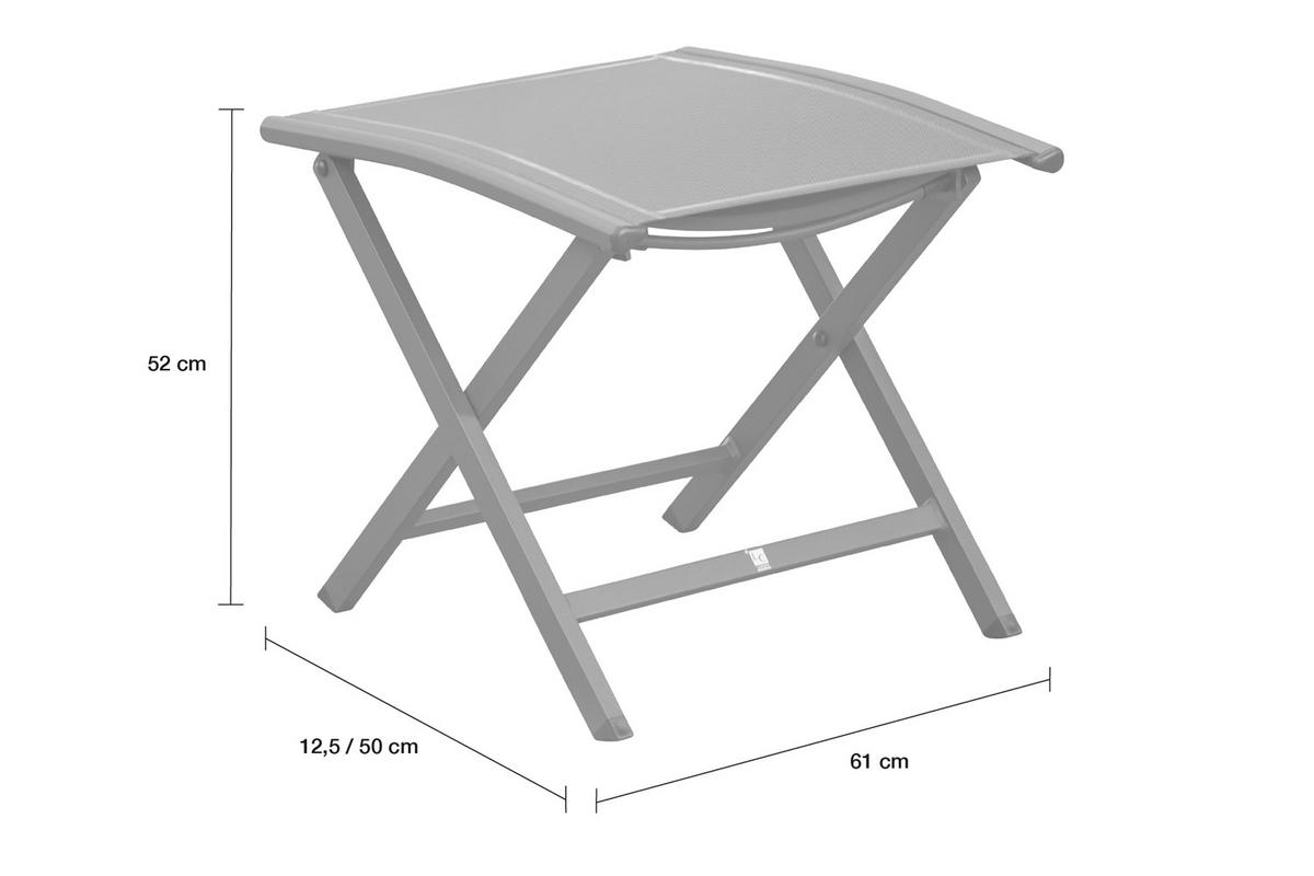 GARTENHOCKER New Jersey 50x50x45 cm, Metall, Anthrazit - Anthrazit, Metall (50/45/50cm) - dasmöbelwerk