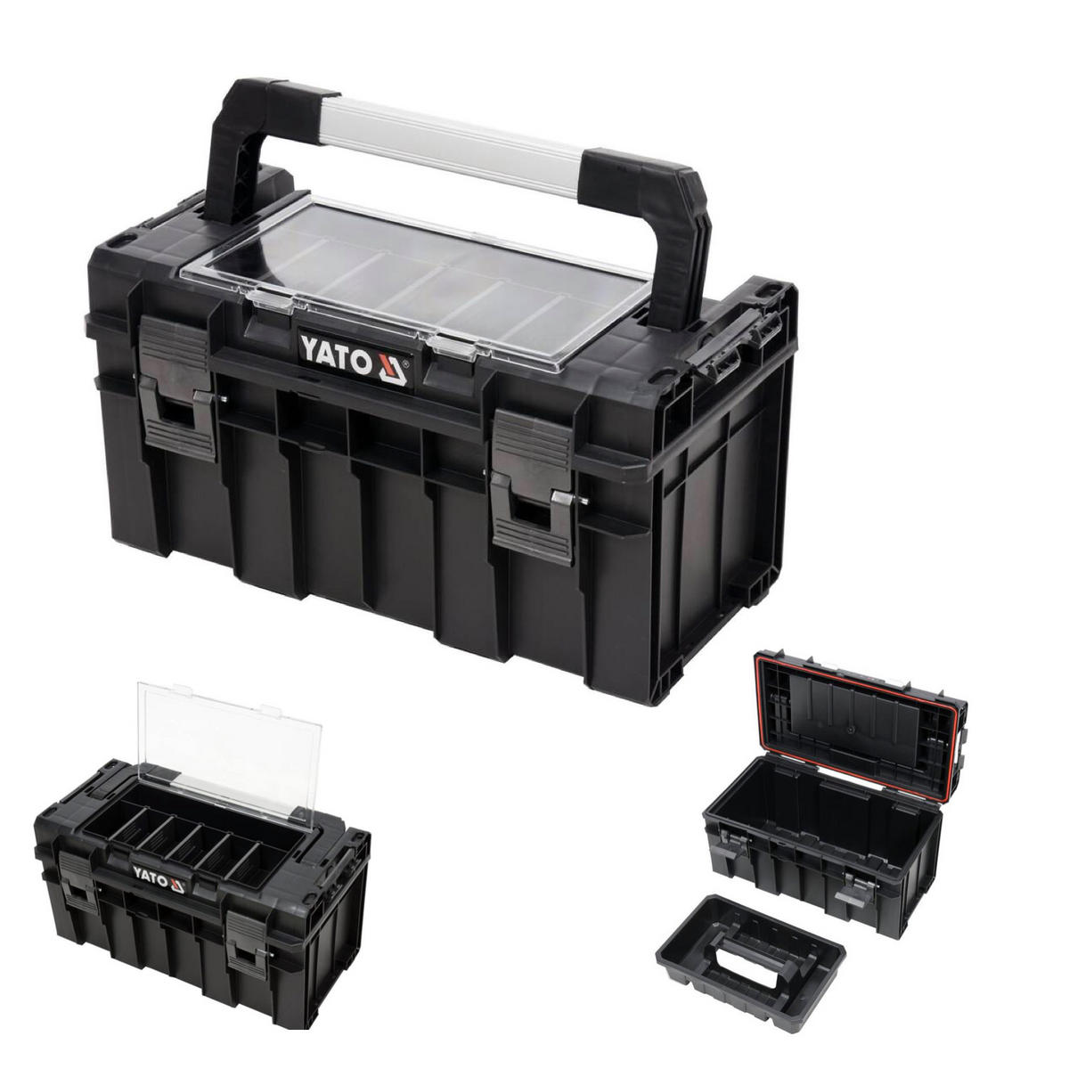 SYSTEMKOFFER, Werkzeugkoffer 45x26x24 cm - Schwarz, Kunststoff (26/24/45cm) - TRIZERATOP