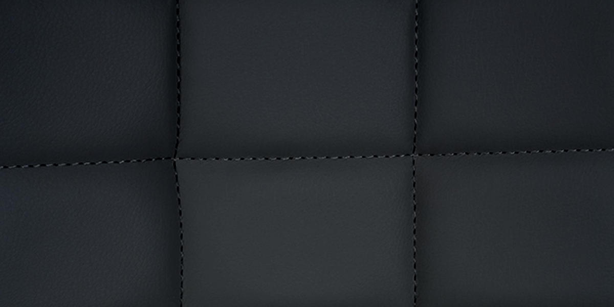 BARHOCKER 2er Set Lederlook schwarz - Schwarz, Textil/Metall (48/81/54cm) - CLP