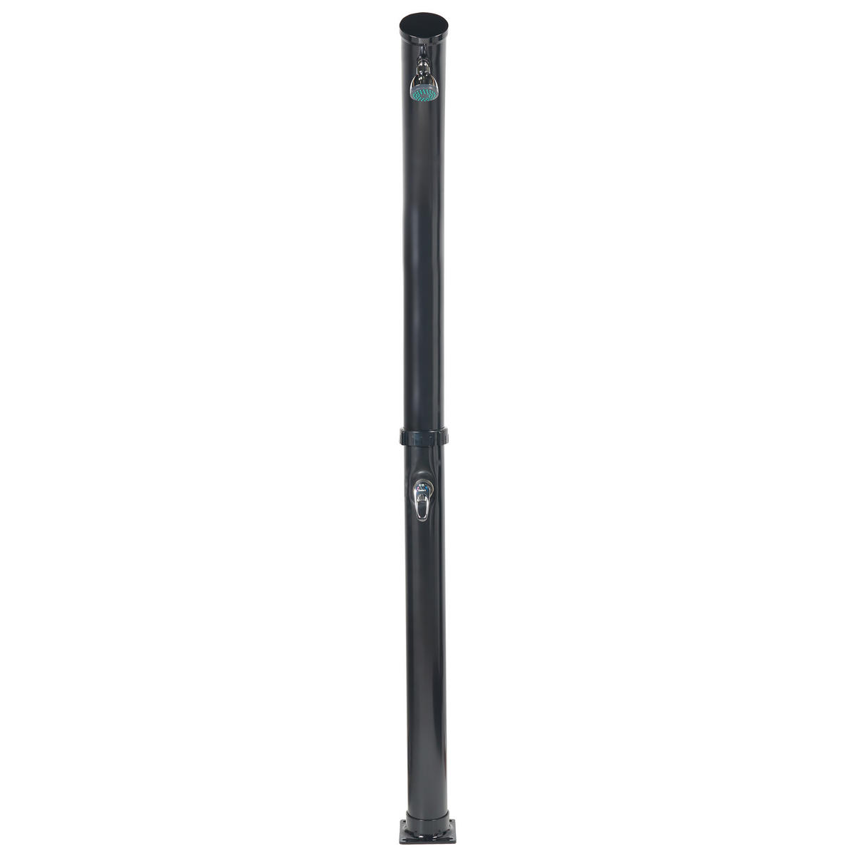 FREISTEHENDE solarbetriebene Gartendusche Schwarz Engabao - Schwarz, Kunststoff (16/217/16cm) - Beliani