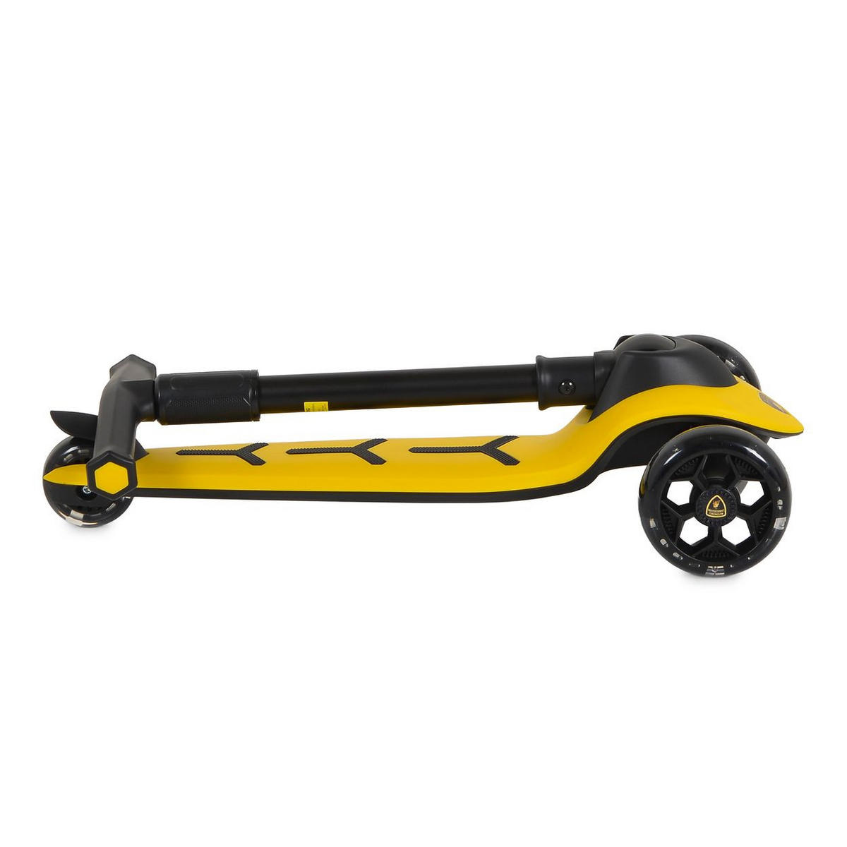 KINDERROLLER Lamborghini Pro gelb PU-Räder ABEC-7 LED Hinterradbremse bis 50 kg - Gelb, Metall (64/32/66cm) - Moni
