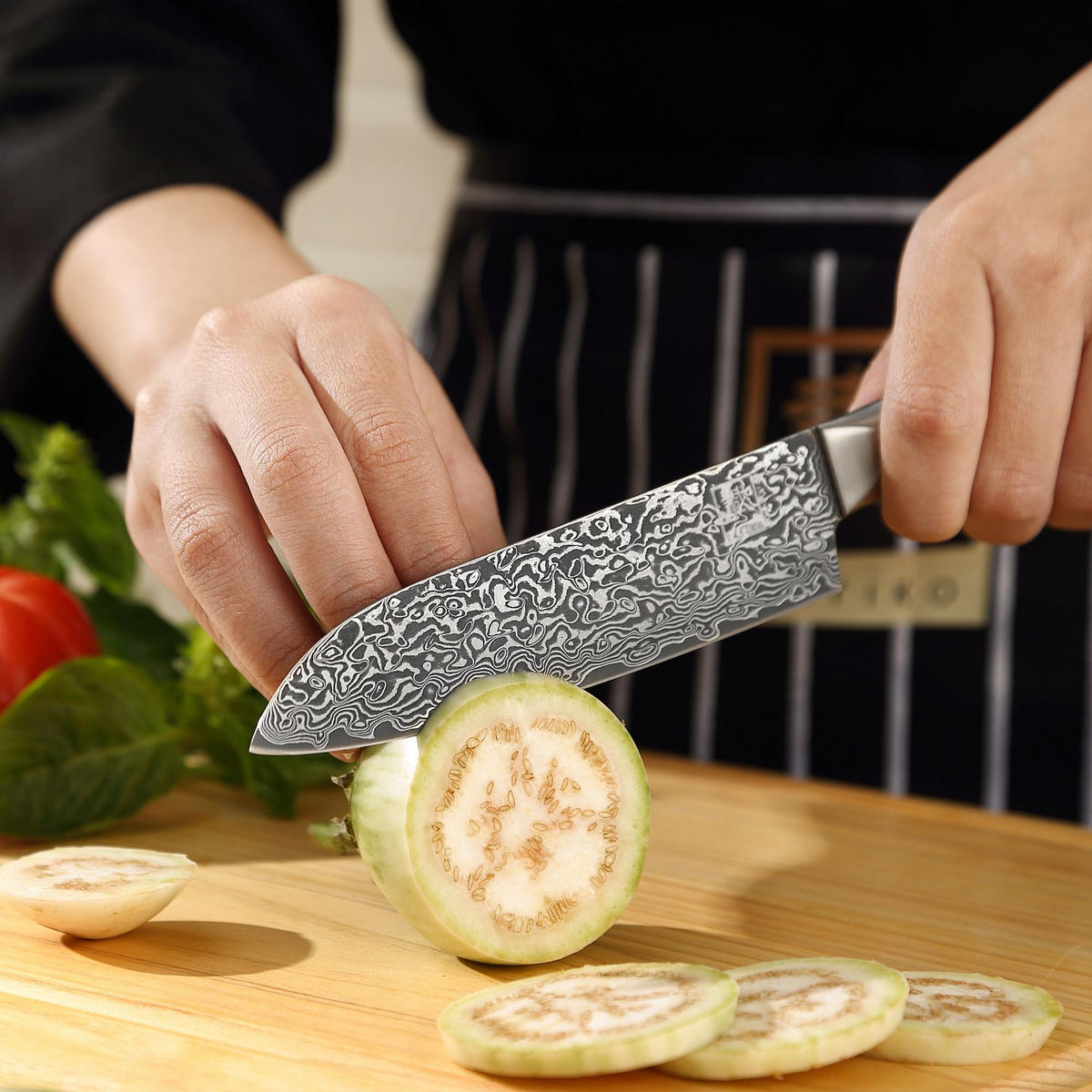 MESSER-SET 3-TEILIG 9,5–18 cm - Schwarz, Holz/Metall - Zayiko