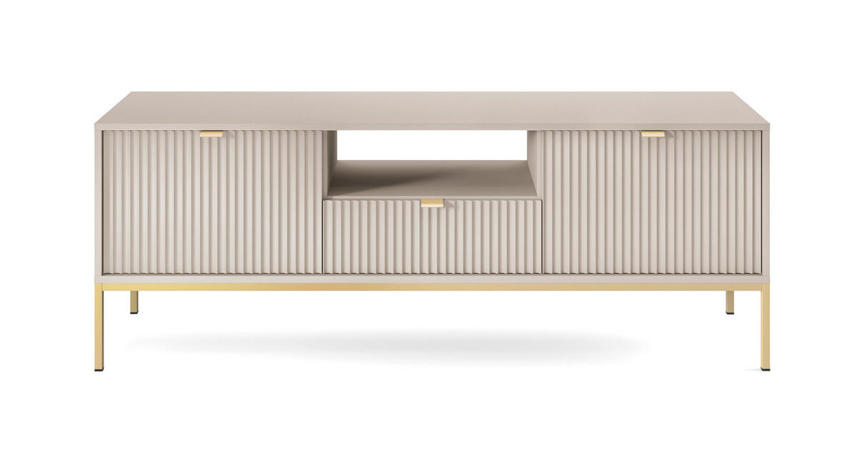 LOWBOARD Nova Kaschmir / Gold 154 / 39 / 56cm - Kaschmir/Goldfarben, Holz/Holzwerkstoff (154/56/39cm) - Feldmann-Wohnen