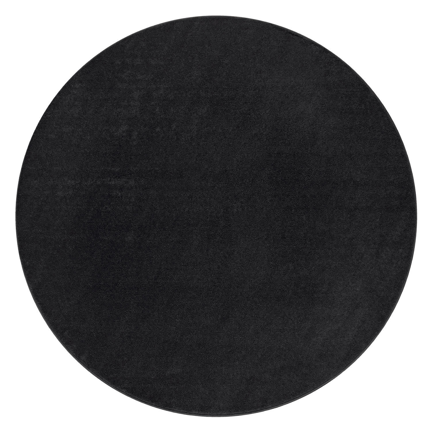 KURZFLORTEPPICH 120/120 cm Porto 890 - Schwarz, Kunststoff (120/120cm) - Paco Home