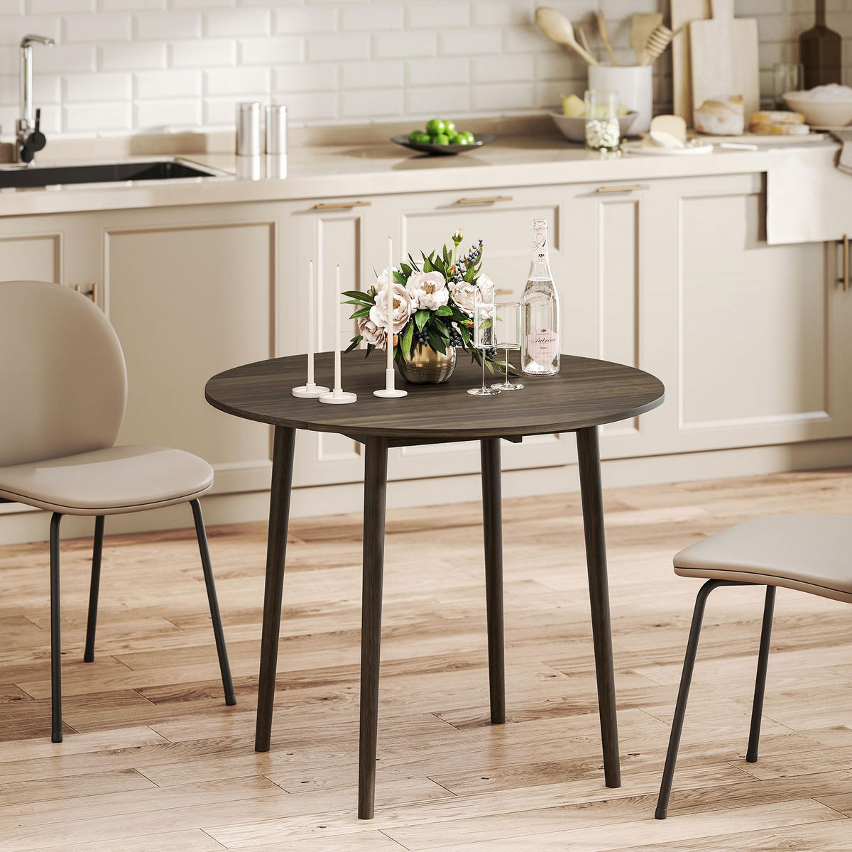 ESSTISCH Grau 1 Stück - Grau, Kunststoff (89/89/73.5cm) - GiPP
