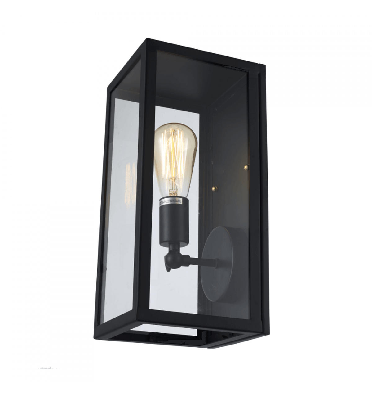 WANDLEUCHTE Trafalgar, Schwarz, 36.5cm - Schwarz, Glas (16/36.5/18cm) - KOSILUM