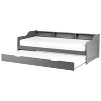 AUSZIEHBETT 90x200 cm Grau Edern - Grau, Holz (90/200cm) - Beliani