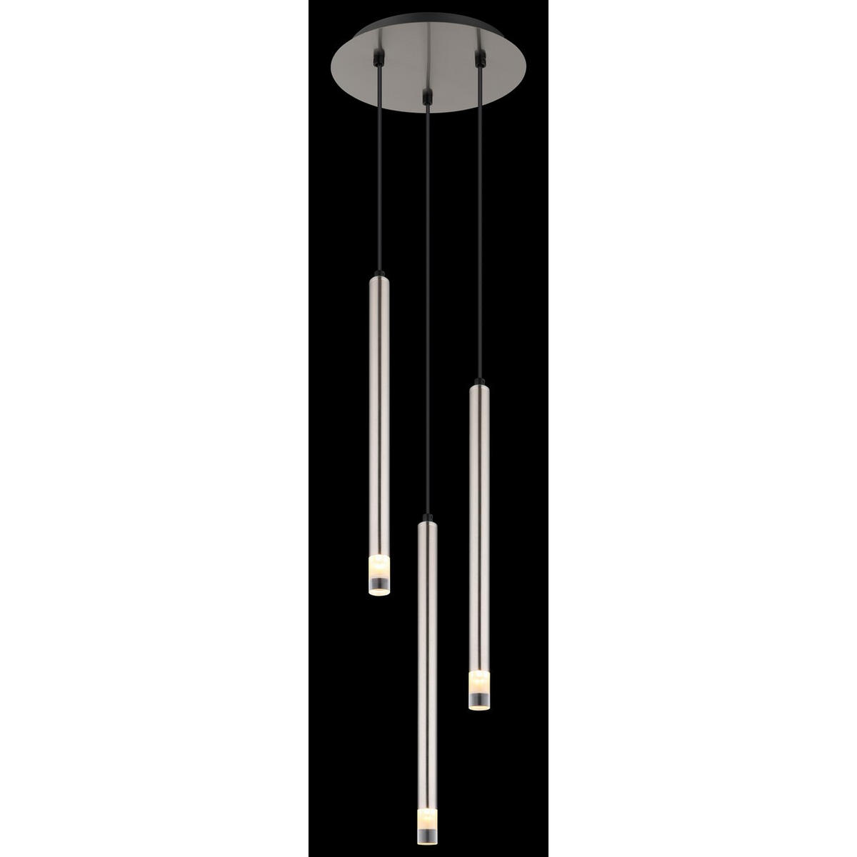 HÄNGELEUCHTE Metall Nickel Matt - Silberfarben, Metall (24/24/120cm) - Globo Lighting