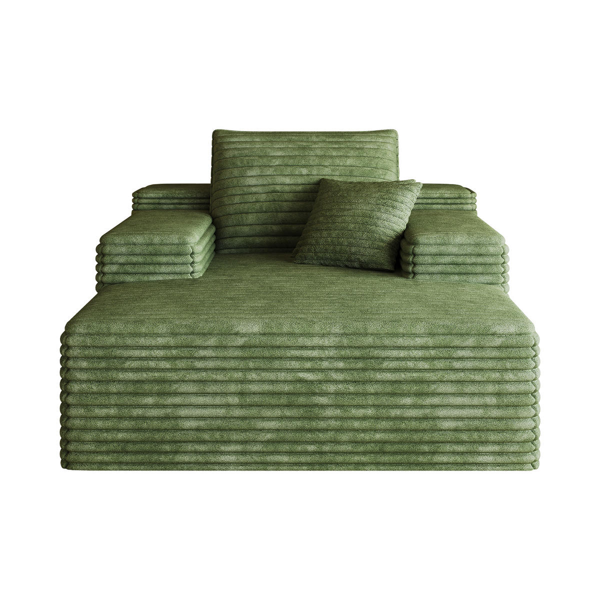SCHLAFSOFA DE-34763 mit tiefer Sitzfläche Grün - Grün, Textil (159/60/115cm) - ComfortXL