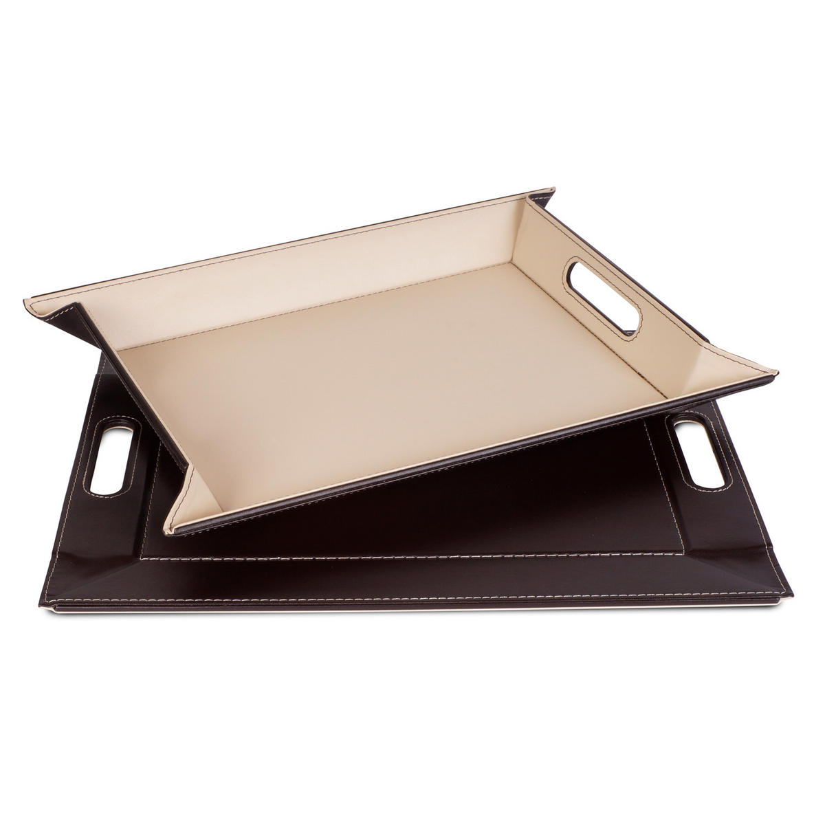 WENDETABLETT Schokobraun / Cremefarben - 45 x 35cm - Braun, Textil (35/0.8/45cm) - Freeform