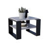 COUCHTISCH Holzwerkstoff rechteckig stabil Grau 44/54/63cm - Schwarz/Grau, Holzwerkstoff (54/63/44cm) - CraftPAK