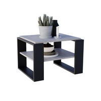COUCHTISCH Holzwerkstoff rechteckig stabil Grau 44/54/63cm - Schwarz/Grau, Holzwerkstoff (54/63/44cm) - CraftPAK