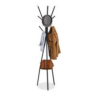 GARDEROBENSTÄNDER - Schwarz, Holzwerkstoff/Metall (41/182/38cm) - Relaxdays