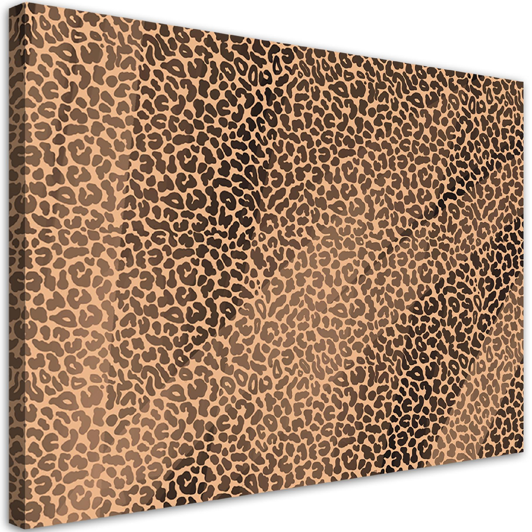 WANDBILD leopard leopard pelfpatches muster - Beige, Textil (60/40cm) - Feeby