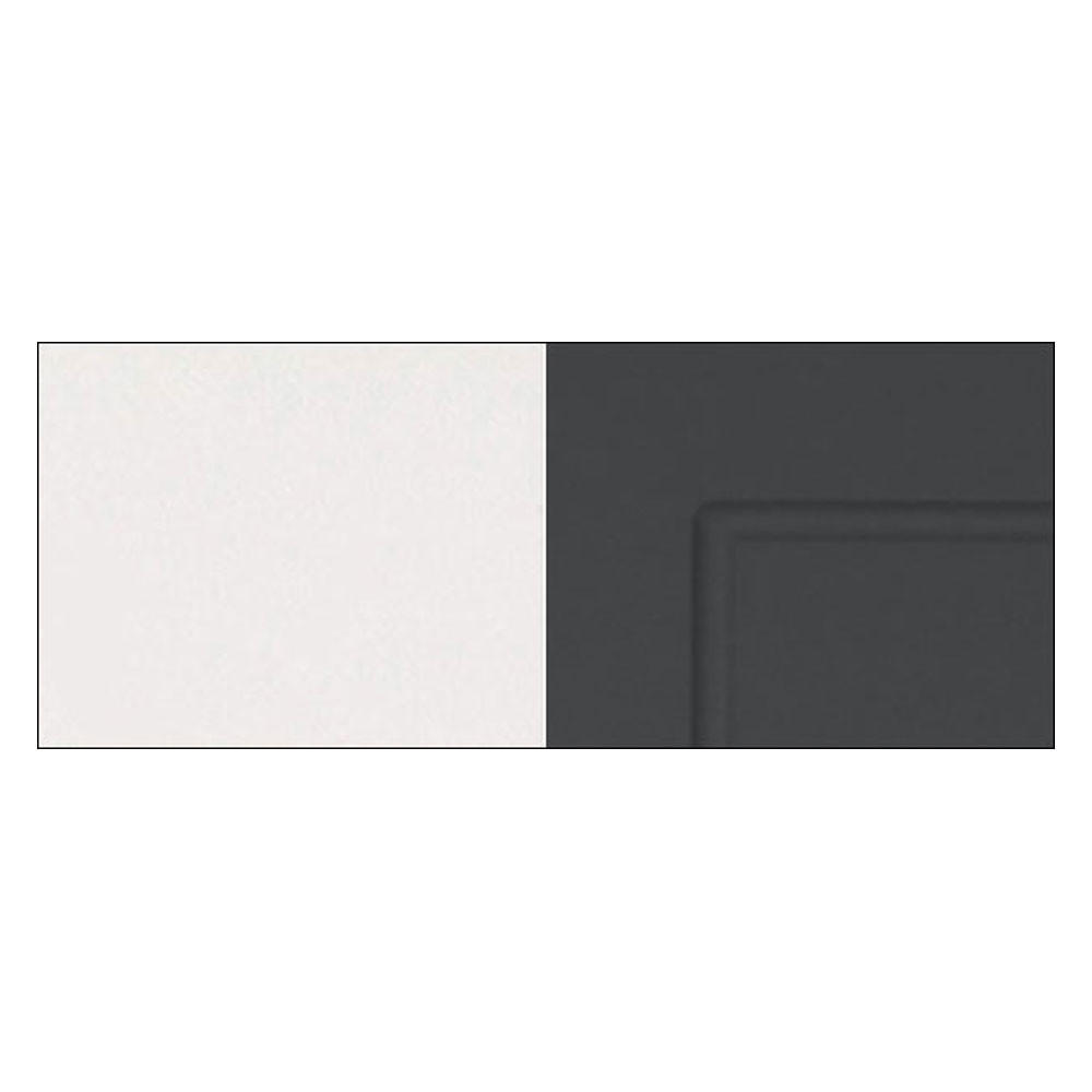 KÜCHENHÄNGESCHRANK Kvantum W4/50 Graphit Matt / Weiß Matt 50 / 32,5 / 96cm - Graphitfarben/Weiß, Holz/Holzwerkstoff (50/96/32.5cm) - Feldmann-Wohnen