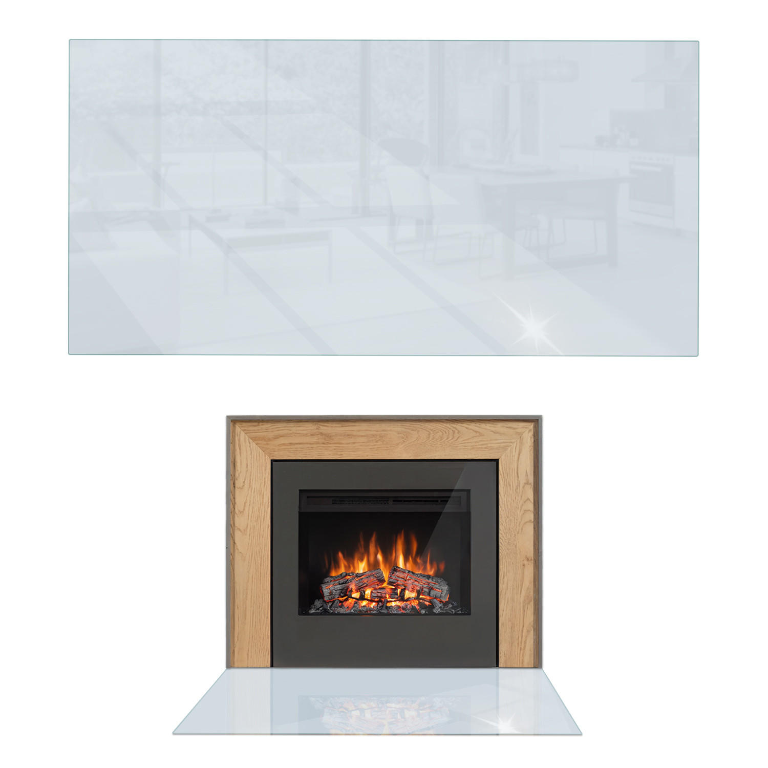 BODENSCHUTZPLATTE 120x60 cm Transparent - Transparent, Glas (120/60cm) - Wallfluent