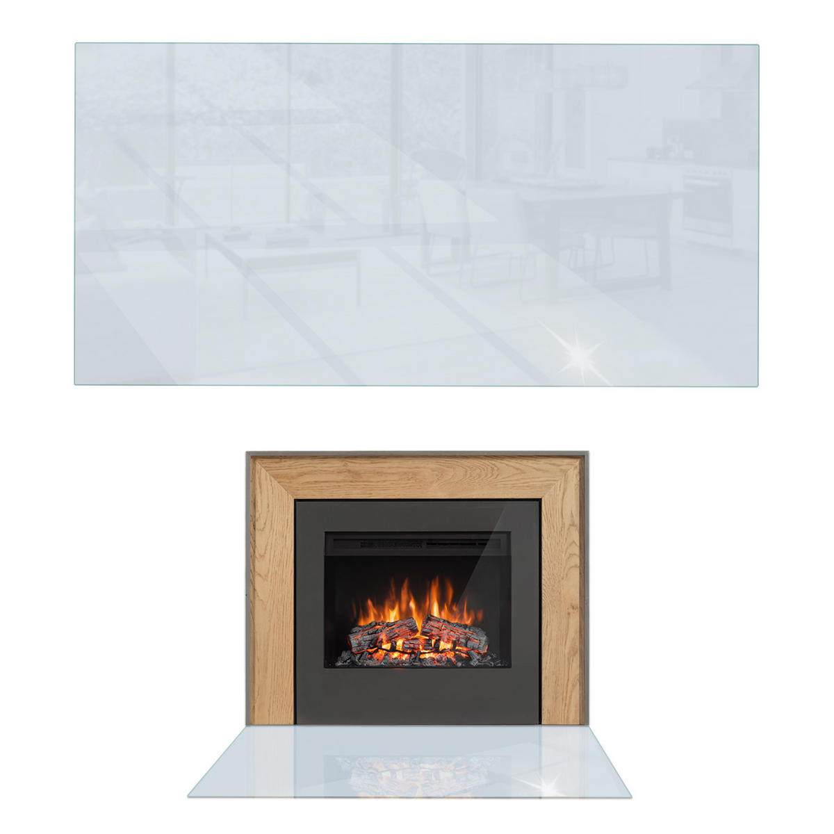 BODENSCHUTZPLATTE 120x60 cm Transparent - Transparent, Glas (120/60cm) - Wallfluent