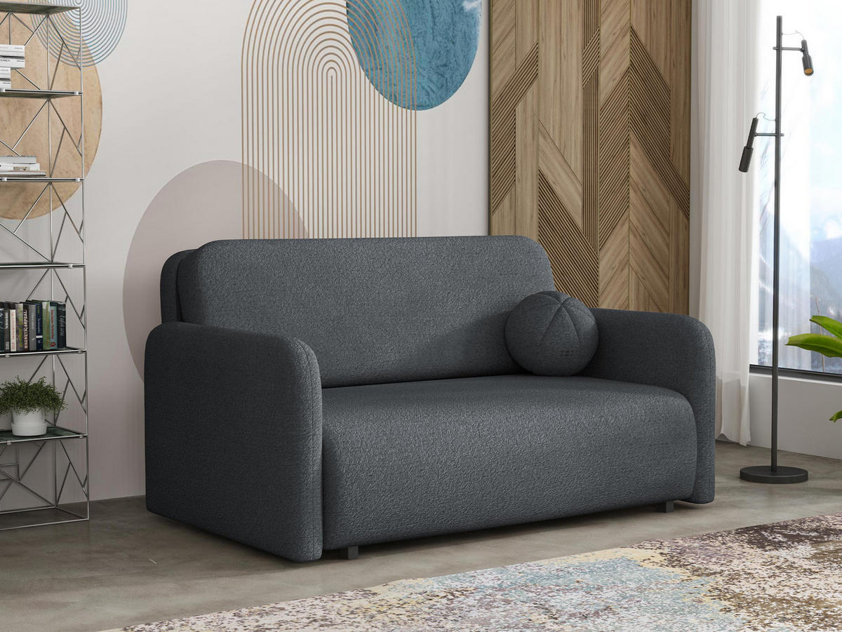 SCHLAFSOFA Viva Sun III - Dunkelgrau/Schwarz, Holz/Textil (150/85/103cm) - MIRJAN24