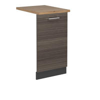 GESCHIRRSPÜLBLENDE R-Line Edelgrau 45 cm , AP Eiche - Anthrazit/Braun, Holzwerkstoff (45/81.8/1.6cm) - Vicco