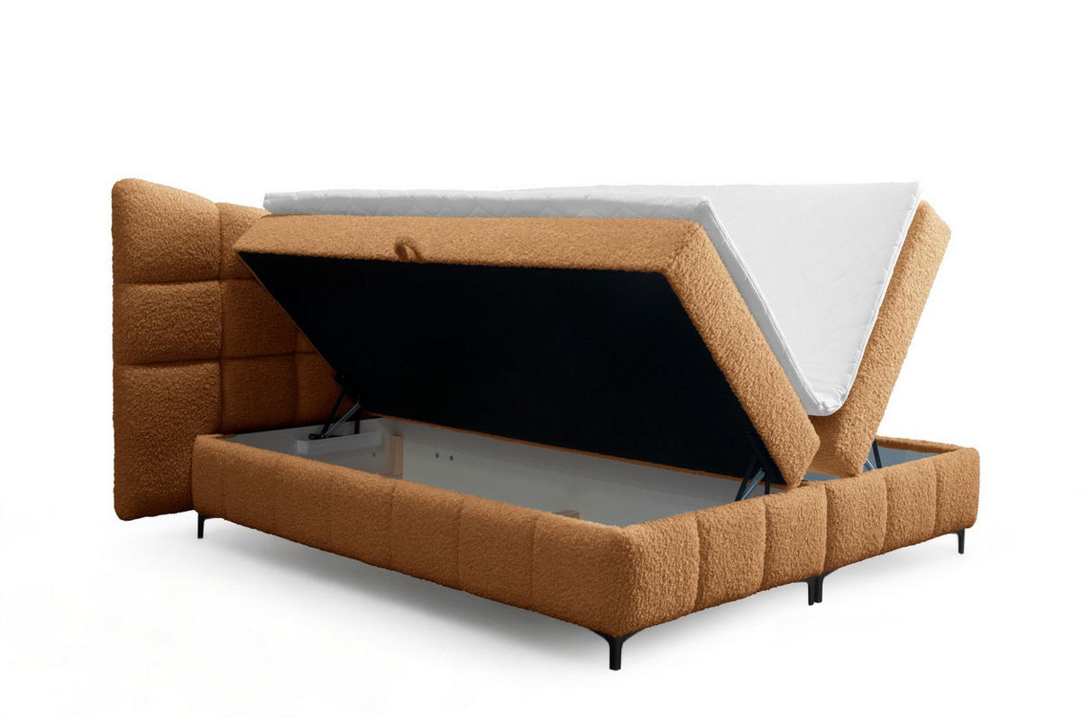 BOXBETT Nova In Rolf - Bronzefarben, Holzwerkstoff/Textil (120/200cm) - Fun Möbel