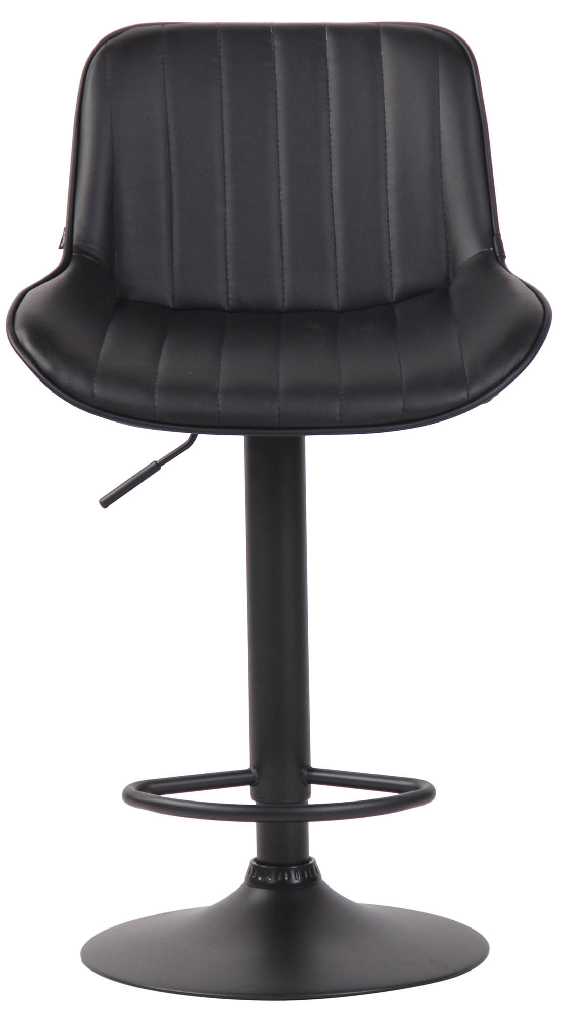 BARHOCKER Lederlook schwarz - Schwarz, Textil/Metall (50/86/50cm) - CLP