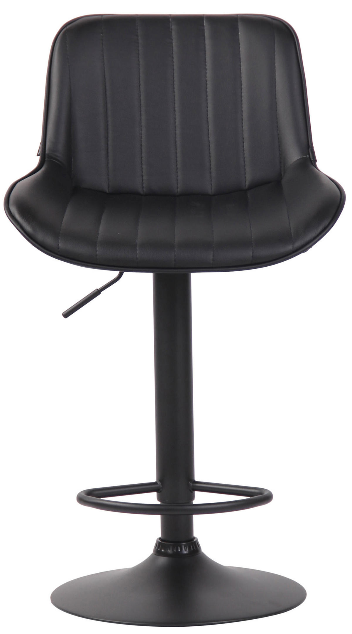 BARHOCKER 2er Set Lederlook schwarz - Schwarz, Textil/Metall (50/86/50cm) - CLP